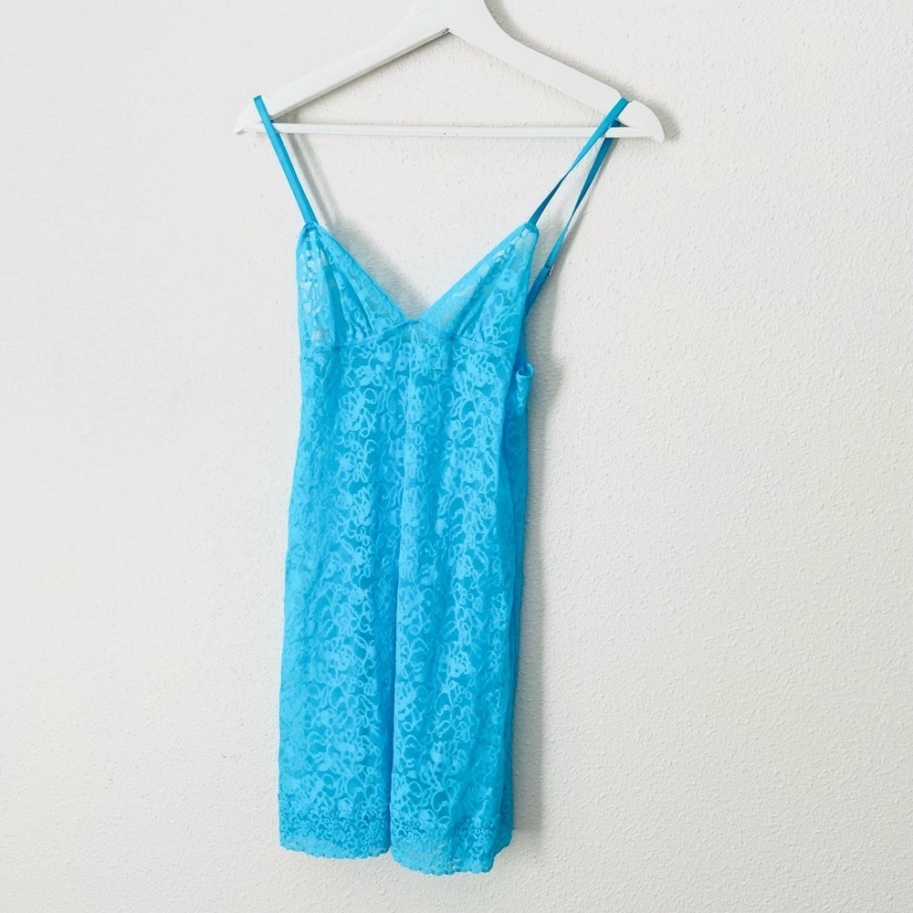 Victoria Secret Blue Lace Lingerie Size Medium